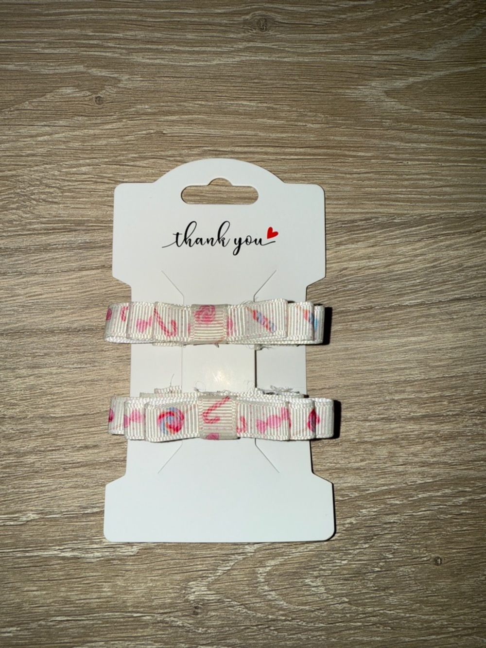Hand Crafted Cream Hair Clips with Pink Accents